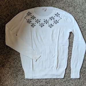 Merona Beaded Cream Sweater Sz. M